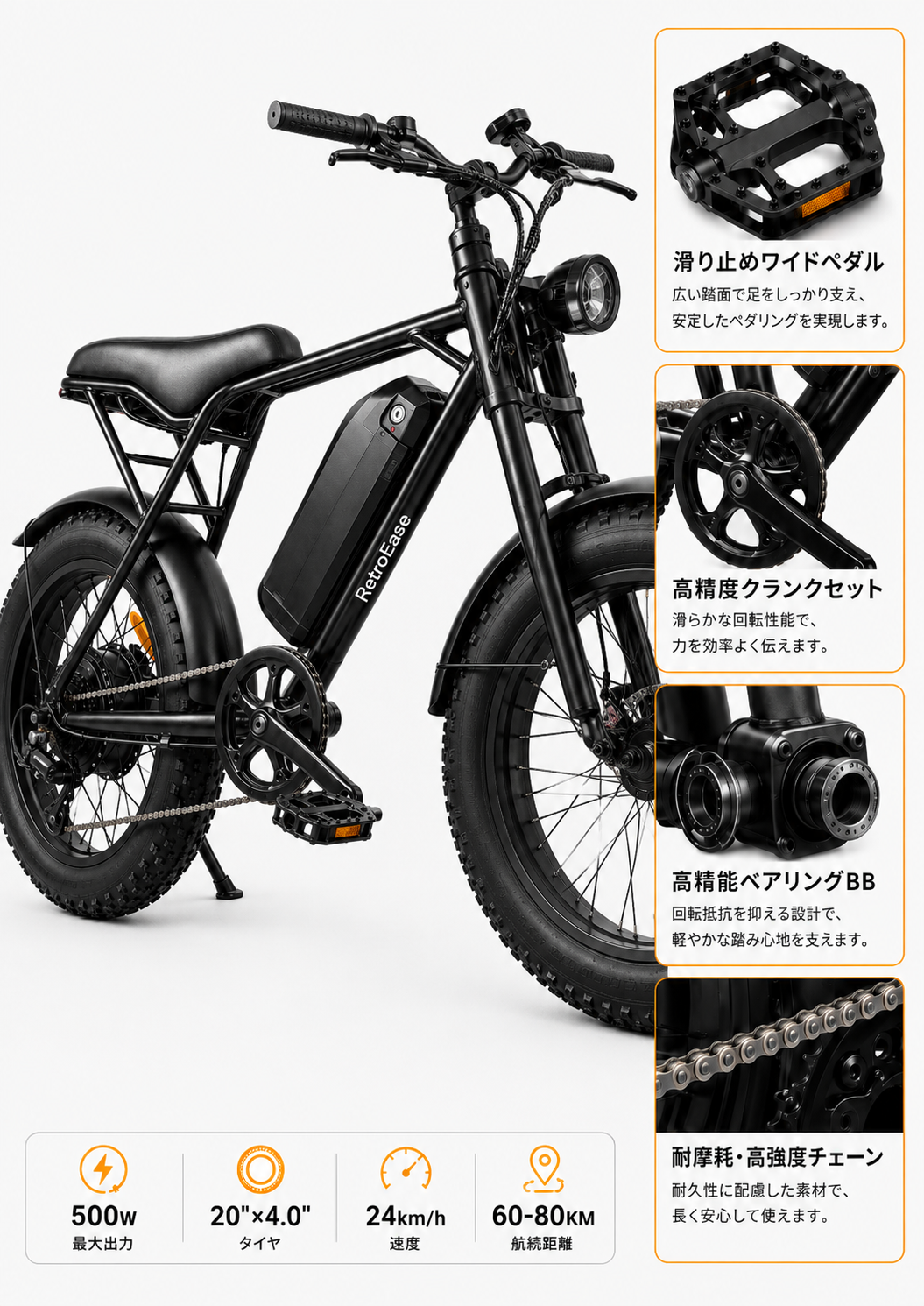 高効率・高耐久ドライブトレイン