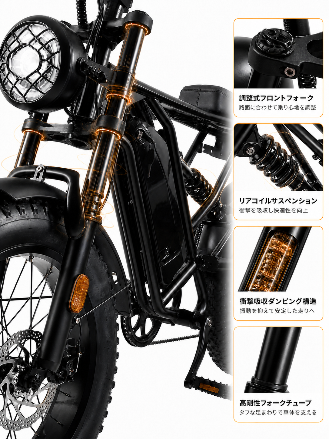 快適な走行を支えるサスペンション