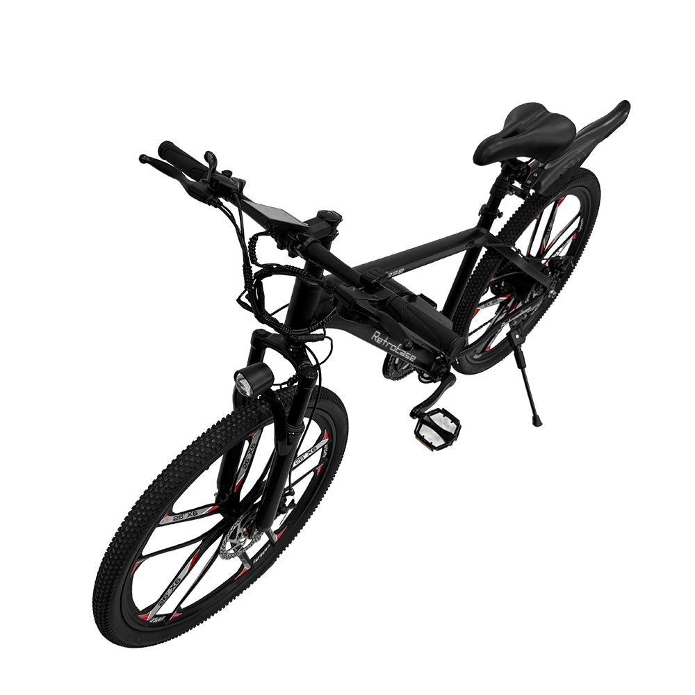 電動アシスト自転車 スポーツタイプ 黒 RetroEase DY2601L – 活発＆オフロード対応ファットタイヤ電動自転車